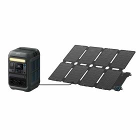 Anker SOLIX C300X + PS100X Set – Tragbare Powerstation mit 100W Solarpanel