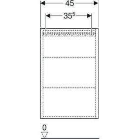 Geberit iCon Hängeschrank rechteckig, 1 45x70x15cm, Eiche