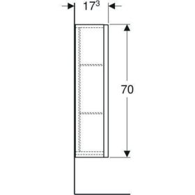 Geberit Renova Plan Hängeschrank m. 1 Tü 39x70x17,3cm, weiß