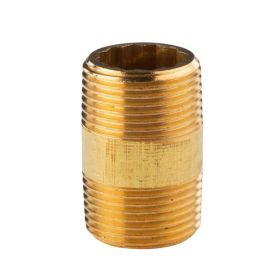 Messing Gewinde-Fitting Distanz Doppelnippel 3/4"-3/4" L= 40 mm, schwere Ausführung