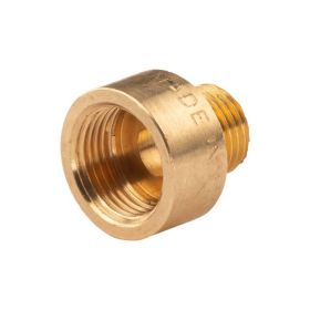 Messing Gewinde-Fitting Reduzierstück 3/8"IG (DN 10) - 1/4"AG (DN 8) - schwere Ausführung