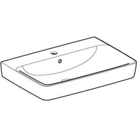 Geberit Renova Plan Waschtisch, 70x48cm m. Hl., m. Ül., weiß