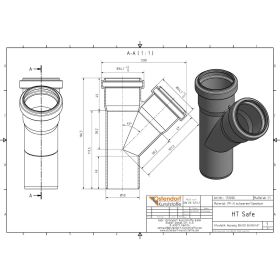 HTsafe Abzweig DN 50/50 45 Grad