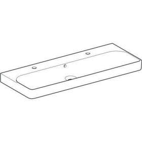 Geberit Smyle Square Waschtisch, 120x48c zwei Hl., m. Ül., weiß, KeraTect