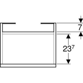Geberit Renova Plan US für HWB, 1 Tür 43,5x66x34,5cm, lava