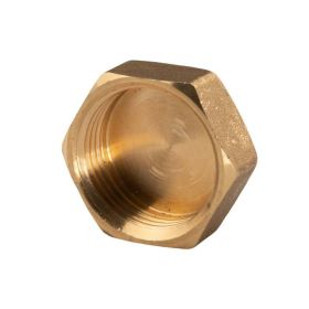 Messing Gewinde-Fitting Kappe 1"IG (DN 25) - schwere Ausführung
