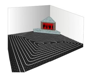 Fußbodenheizung Noppen-Systemplatte Basic ohne Dämmung (10 m²)