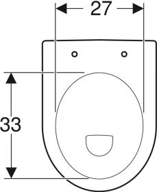 Geberit Renova Stand-WC Flachspüler Abg. horiz., teilgeschlossene Form, weiß