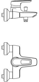 Ideal Standard Badearmatur AP Ceramix Bl Ausladung 173mm, Chrom