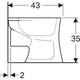 Geberit Bambini Stand-WC für Kinder Flachspüler, H:35cm, weiß