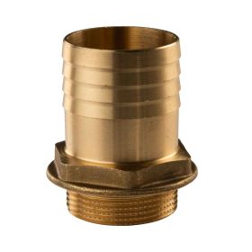 Messing Gewinde-Fitting Schlauchanschluss 1 1/2" AG (DN 40) Länge 50 mm - schwere Ausführung