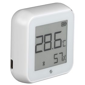 Shelly H&T Gen3 Temperatur- und Feuchtigkeitssensor, WLAN, Bluetooth, USB C, batteriebetrieben, weiß matt