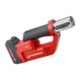 Rothenberger ROMAX Compact TT elektrohydraulische Fitting - Pressmaschine Set mit Pressbacken SV15-22-28, 1x2Ah