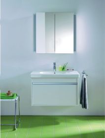 Möbelwaschtisch D-Code 850 mm mit ÜL, mit HLB, 1 HL, weiß