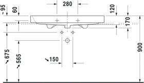 Möbelwaschtisch Happy D.2 1000 mm m.ÜL, m.HLB, 1 HL, geschl., weiß