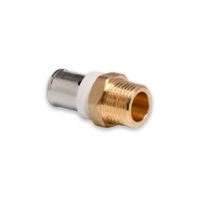 Selfio-Press Aluverbund Pressfitting  Übergang Außengewinde 16 x 2 - 1/2" TH + U Kontur DVGW