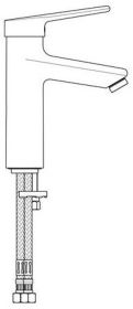 Ideal Standard WT-Armatur Ceraplus Grand o.Ablgarn. Ausld. 123mm Chrom