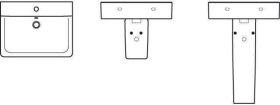 Ideal Standard Waschtisch Connect Cube, 650x460x175, Weiß
