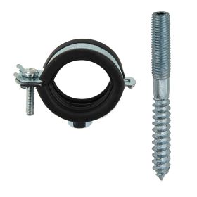 Rohrschelle 12 - 14 mm 1/4 Zoll mit Stockschraube M8 x 50 TX 25 10 Stück