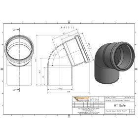 HTsafe Bogen 67,5 Grad DN 75