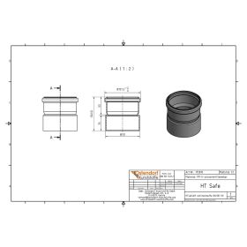 HTsafeAM Aufsteckmuffe mit Manschette DN 110
