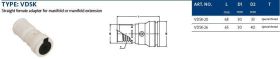 Aluverbund Steckfitting Henco Vision Ausgang Verteiler 26 x 3