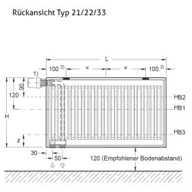 Flachheizkörper Buderus Logatrend VC-Profil Typ 20