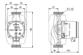 Grundfos Alpha3 25-60 180 mm Hocheffizienz-Umwälzpumpe inkl. Wärmedämmschale
