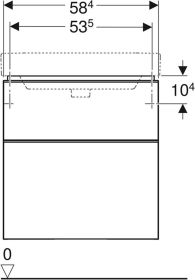 Geberit Smyle Square US für WT, m. 2 Sch 58,4x61,7x47cm, weiß