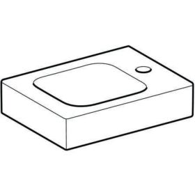 Geberit iCon Handwaschbecken, 38x28cm Hahnloch rechts, o. Ül., weiß