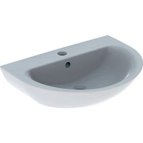 Geberit Renova Waschtisch, 70x52cm m. Hl. mittig, m. Ül., weiß, KeraTect
