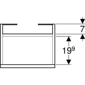 Geberit Renova Plan US für HWB, 1 Tür 38,5x66x31cm, weiß