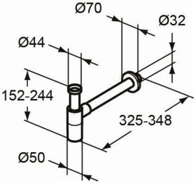 Ideal Standard Designsiphon G 5/4, Silve