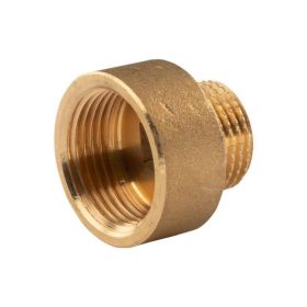 Messing Gewinde-Fitting Reduzierstück 3/4"IG (DN 20) - 1/2"AG (DN 15) - schwere Ausführung