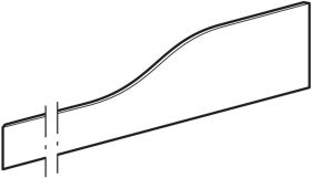 Geberit Bambini Dekorblende, Front für 3 WT-Arm., tieferes Becken li, weiß