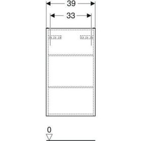 Geberit Renova Plan Hängeschrank m. 1 Tü 39x70x17,3cm, weiß