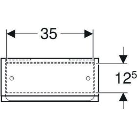 Geberit Renova Plan Hängeschrank m. 1 Tü 39x70x17,3cm, weiß