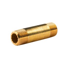 Messing Gewinde-Fitting Distanz Doppelnippel 1/2"-1/2" L= 70 mm, schwere Ausführung