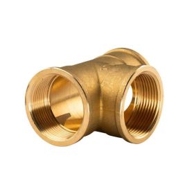 Messing Gewinde-Fitting T-Stück 1 1/2"IG - 1 1/2"IG - 1 1/2"IG (DN 40) - schwere Ausführung
