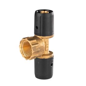 Selfio-Steck Aluverbund Steckfitting  T-Stück mit Innengewinde 16 x 2 - 1/2" - 16 x 2 mm DVGW