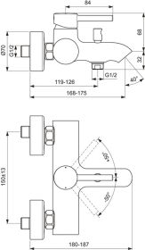 Ideal Standard Badearmatur AP Ceraline C