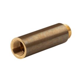 Messing Gewinde-Fitting Hahnverlängerung IG/AG 1/2" (DN 15) Länge 80 mm  - schwere Ausführung
