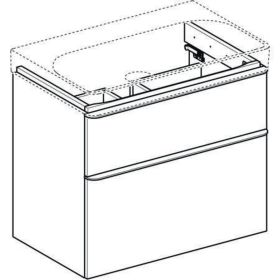 Geberit Smyle Square US für WT, m. 2 Sch 73,4x61,7x47cm, weiß
