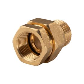 Messing Gewinde-Fitting Verschraubung mit O-Ring konisch dichtend 3/4" IG - 3/4 IG (DN20) - schwere Ausführung