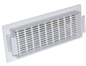 Gitter für Luftanschlusskasten Langloch Edelstahl Wand Decke 305 mm x 102 mm