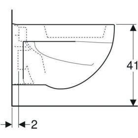 Geberit Renova Wand-WC Flachspüler weiß, KeraTect