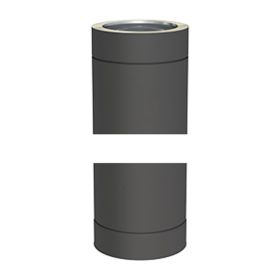 Jeremias DW-BLACK 5,0 m Grundpaket Ablauf seitlich und Mündungsabschluss