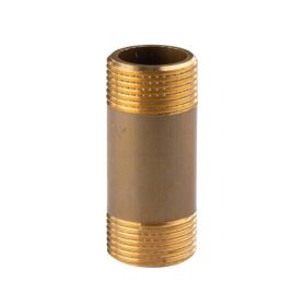 Messing Gewinde-Fitting Distanz Doppelnippel 3/4"-3/4" L= 60 mm, schwere Ausführung