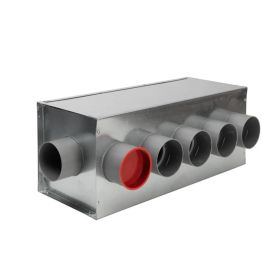 6-fach Luftverteiler für DN 75 Kunststoff-Flexkanal Anschluss DN 125