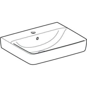 Geberit Renova Plan Waschtisch, 60x48cm m. Hl., m. Ül., weiß, KeraTect